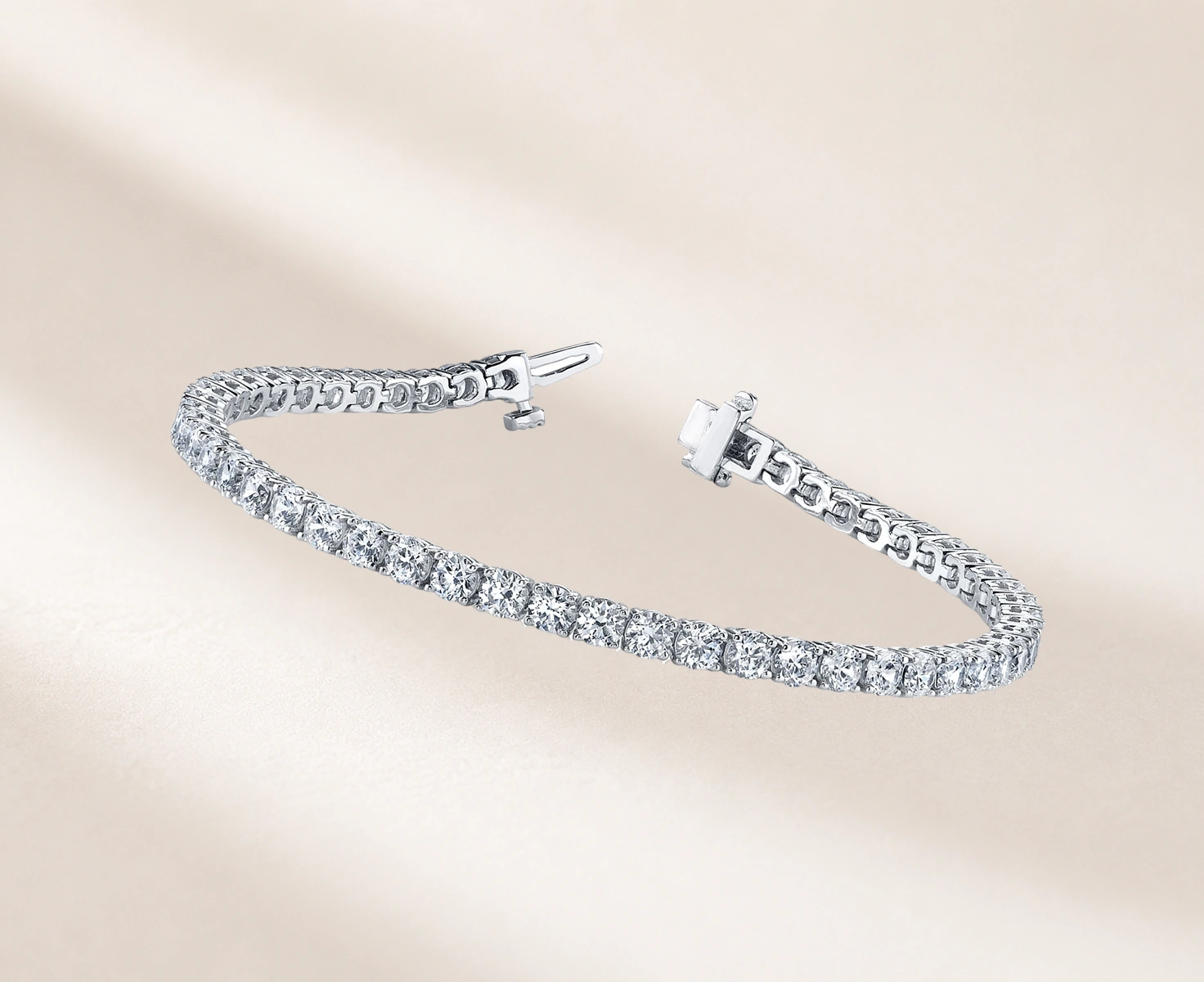 20.24 CTW 18K White Gold Gemstone Bracelets