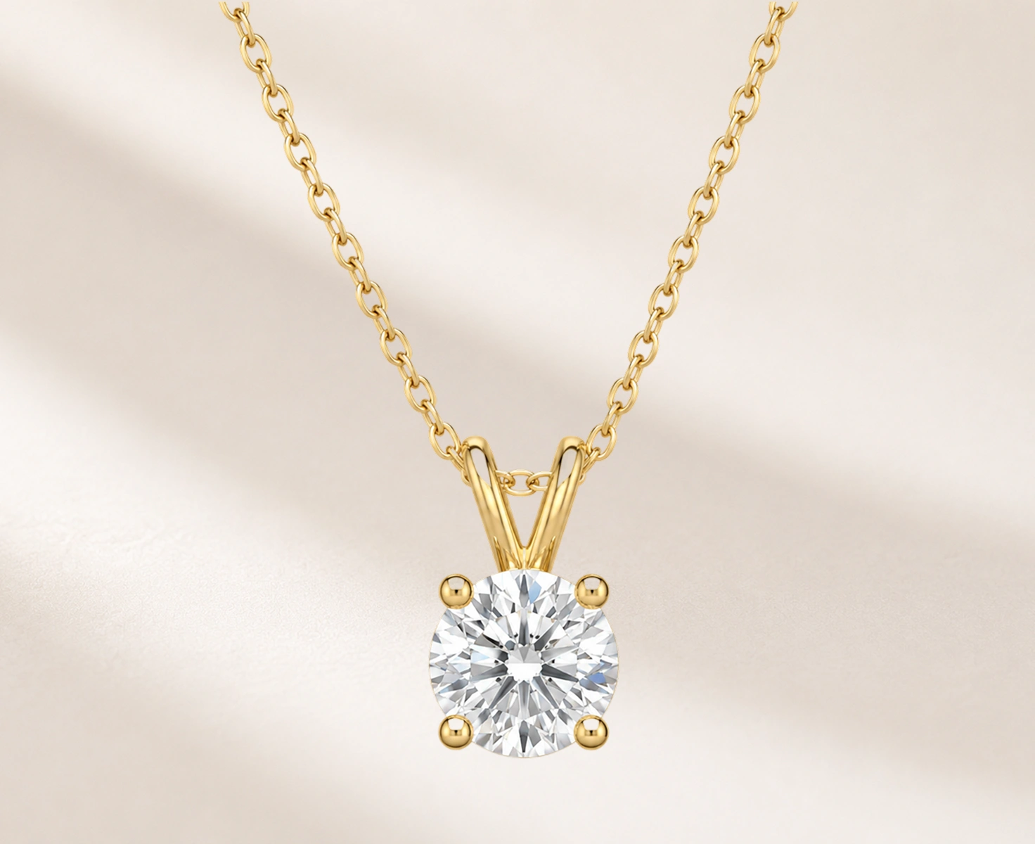 Solitaire Pendant with Round Centre Diamond