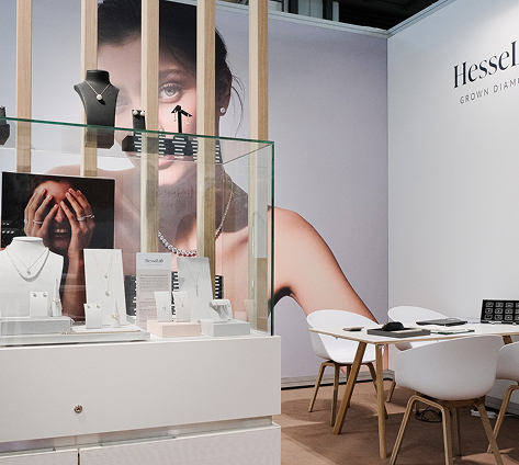 HesseLab showroom jewellery display