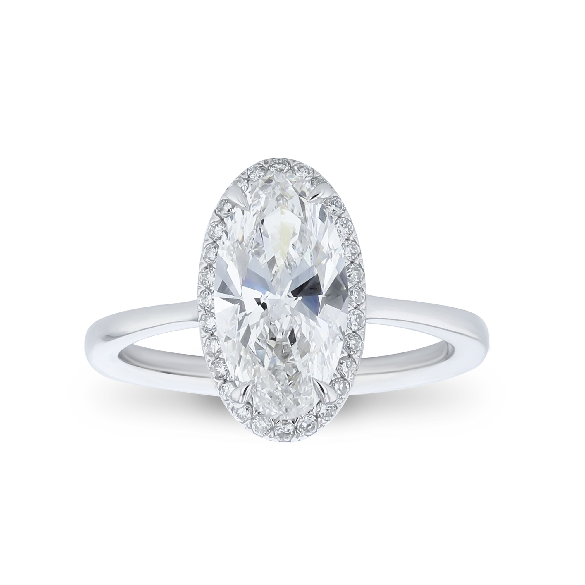 Lab-Grown Diamond oval solitaire ring