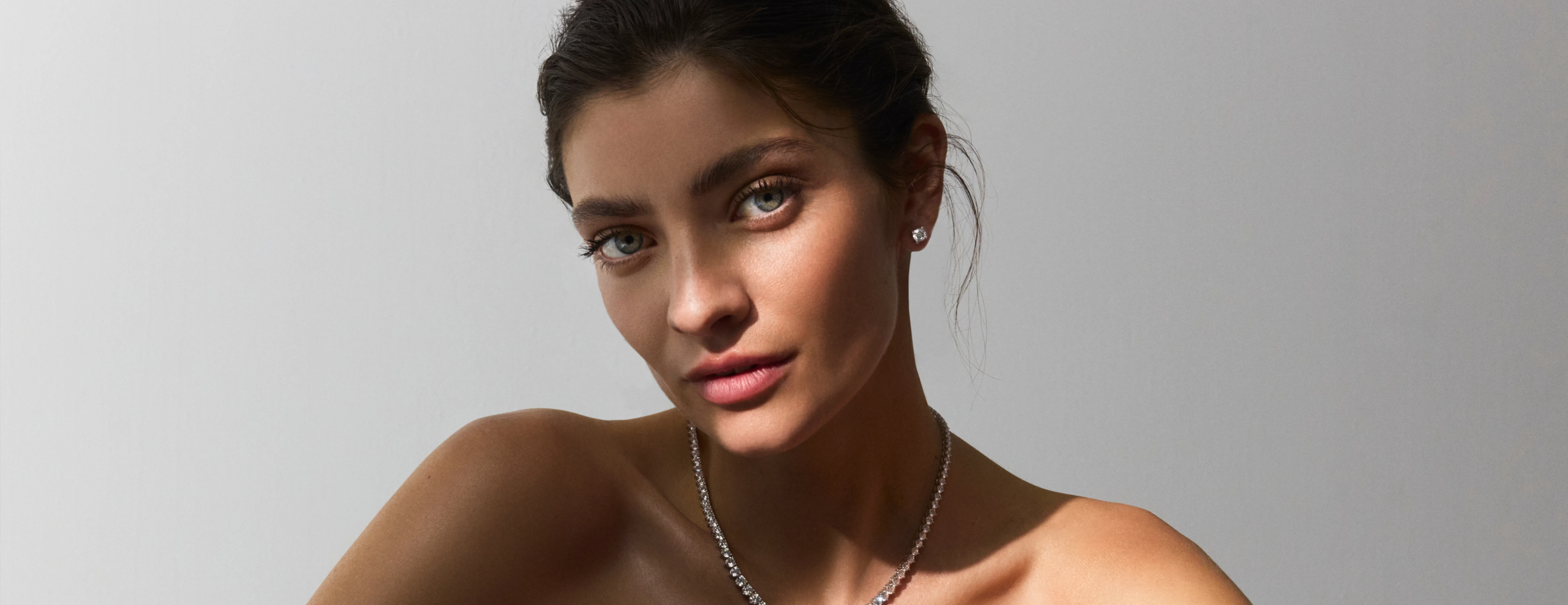Model wearing fine diamond jewellery