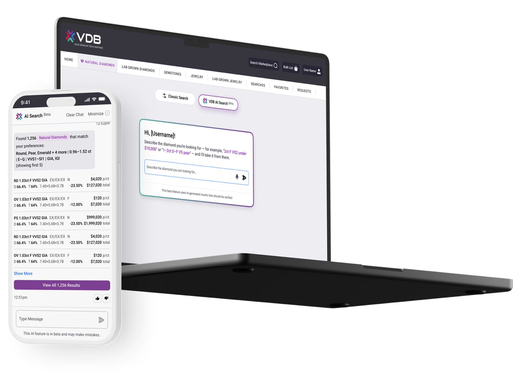 VDB AI tools displayed across laptop and mobile screens