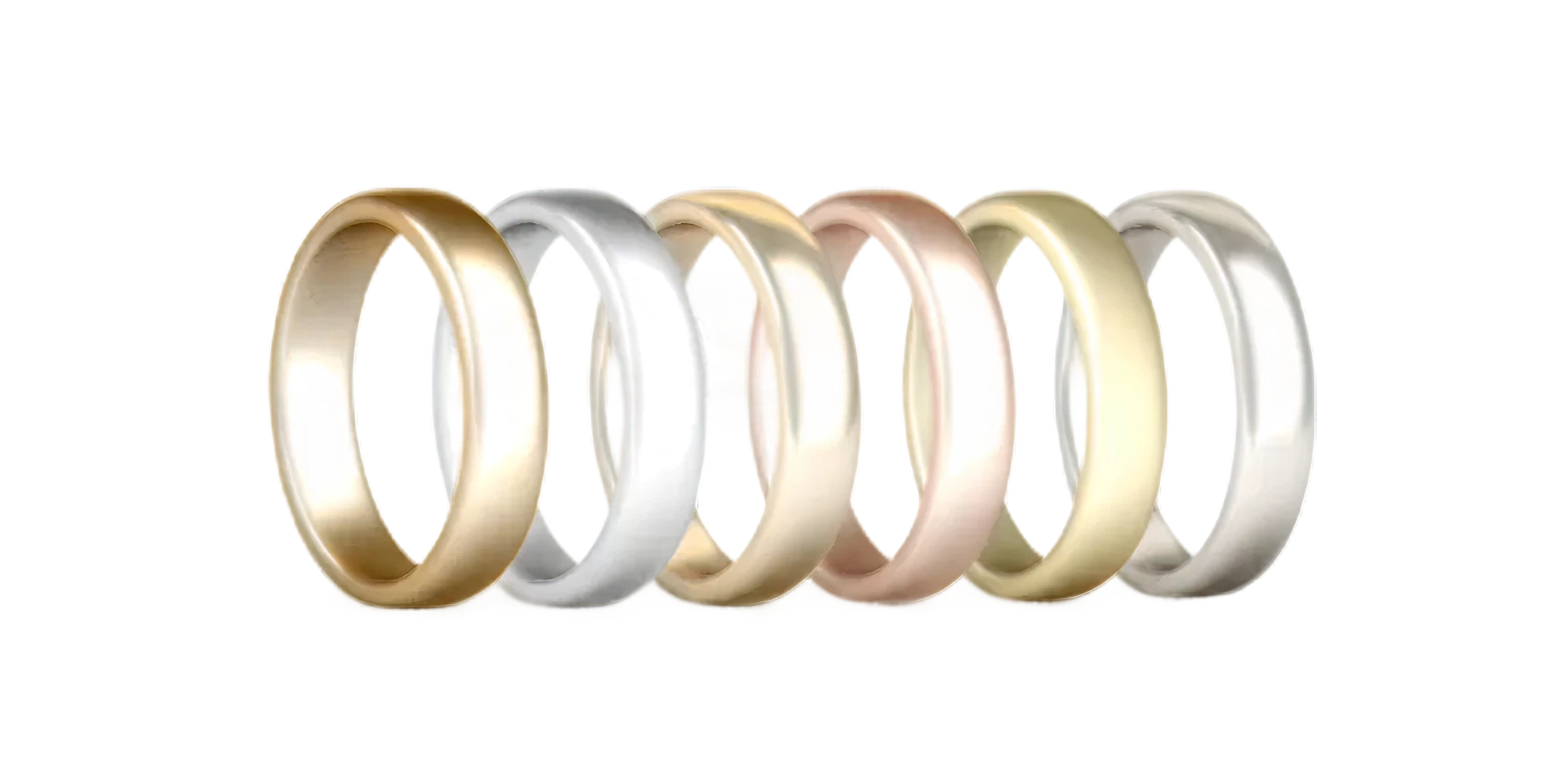 Wedding bands in multiple metal options