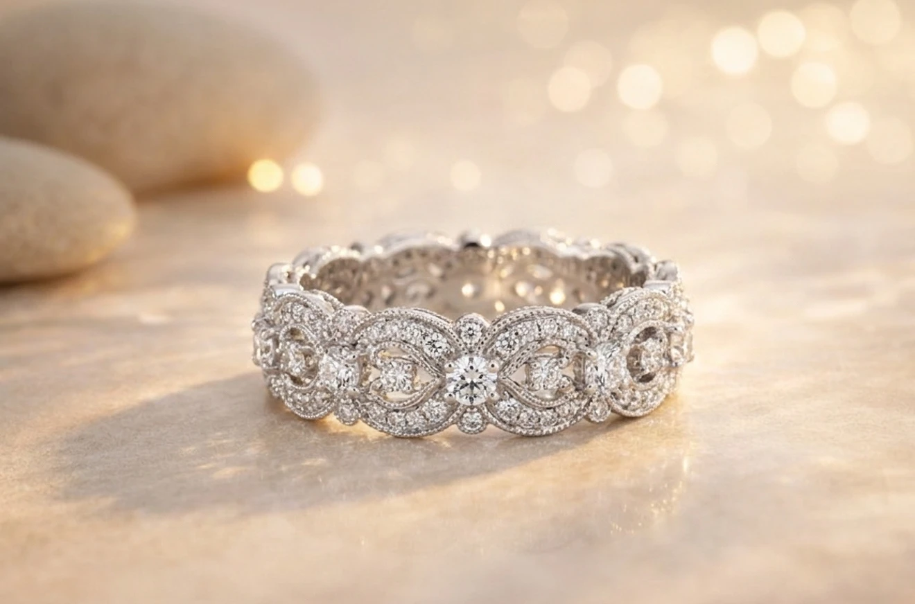 fancy wedding band