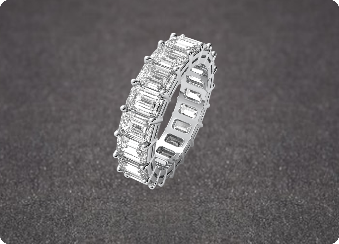 Shared Prong Eternity Band